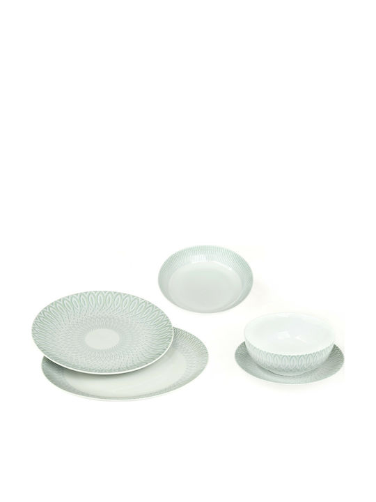 Cryspo Trio Amalfi Geschirrset aus Porzellan Gray 20Stück