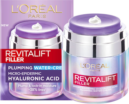 L'Oreal Paris Revitalift Filler Κρέμα Προσώπου για Ενυδάτωση, Αντιγήρανση & Λάμψη με Υαλουρονικό Οξύ 50ml
