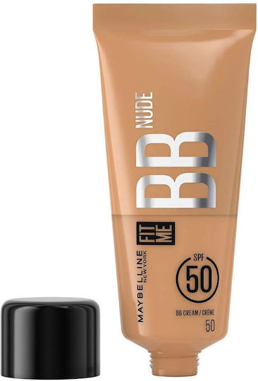 Maybelline Fit Me BB- Nude 24h Creme Gesicht Tag mit SPF50 30ml