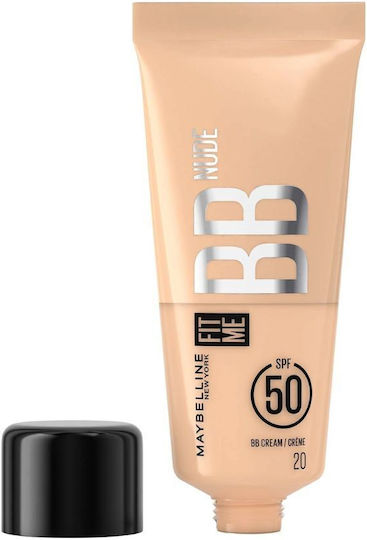Maybelline Fit Me BB- Nude 24h Creme Gesicht Tag mit SPF50 30ml