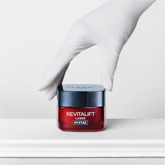 L'Oreal Paris Revitalift Laser Renew Night Cream for Face & Lips for Moisturizing Anti-Aging & Firming with Hyaluronic Acid & Vitamin C 50ml