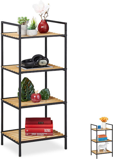 Bücherregal Braun/Schwarz 39x32,5x95cm