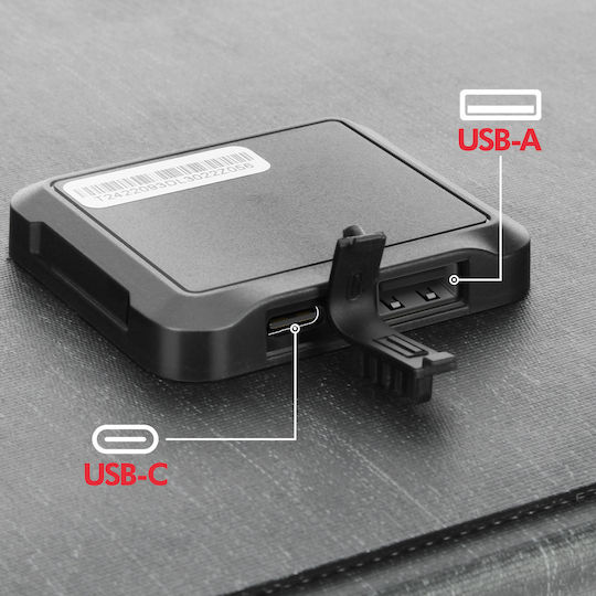 Swissten 22W Solarbatterieladegerät USB-C Ports IP67 Wasserdicht Klappbar Graue