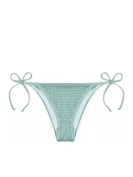 Bikini Slip with Laces Turquoise