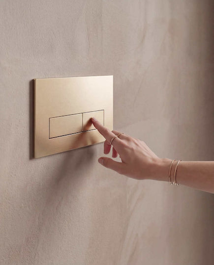 Naron Flush Plate for Dual Flush Toilets BRUSHED GOLD