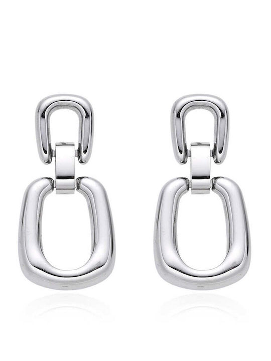 Asimi Body Piercing Dangle Earrings Made of Steel with Stones