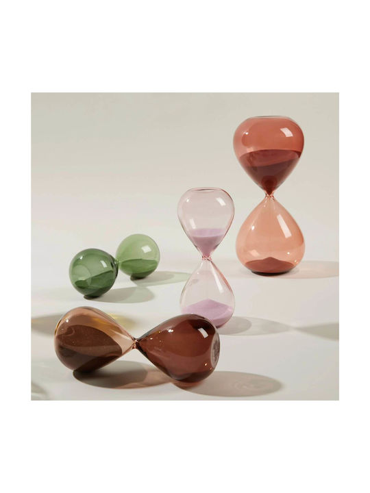 Clepsidră Hourglass Designworks Ink Smoky Quartz 15 Minute Înălțime 16,80 Cm