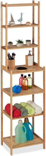 Relaxdays Boden Badezimmerregal Bamboo