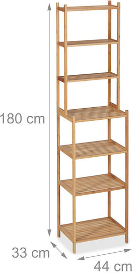 Relaxdays Boden Badezimmerregal Bamboo