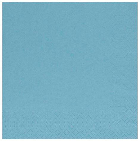 Krinos Luxus-Papierservietten 1/4 2-lagig 33x33cm 400 Stück Hellblau