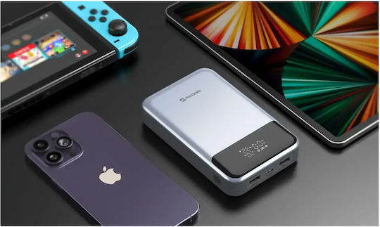 Swissten Laptop Power Bank 20000mAh 100W with 2 USB-A Output Ports and USB-C Output Port Power Delivery Gray