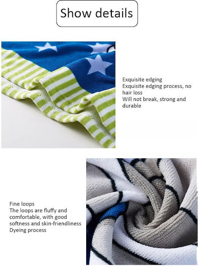 Motif 02 Kid's Beach Poncho Light Blue