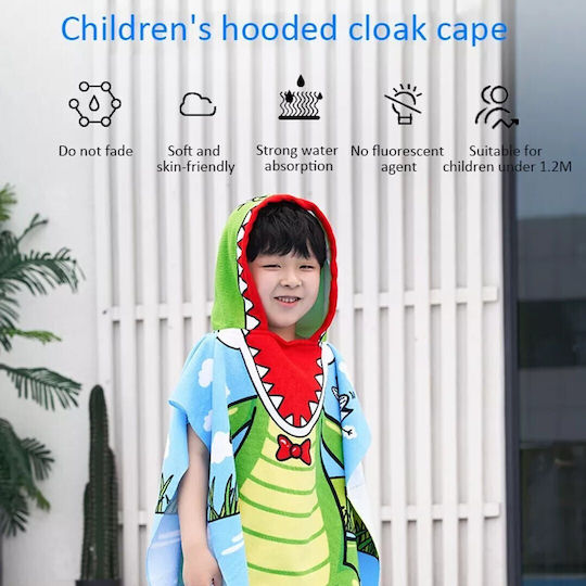 Motif 02 Kid's Beach Poncho Light Blue