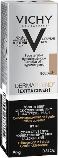 Vichy Dermablend Extra Cover Corrective Stick Foundation LSF30 45 Gold 9gr