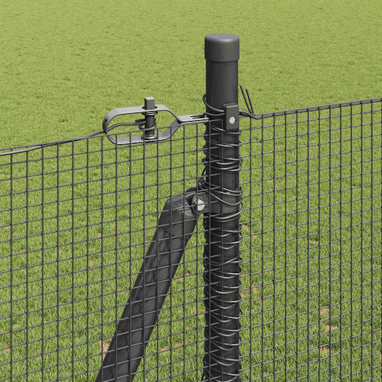 vidaXL Garden Fence Post Metal 150cm 2 Pieces Gray