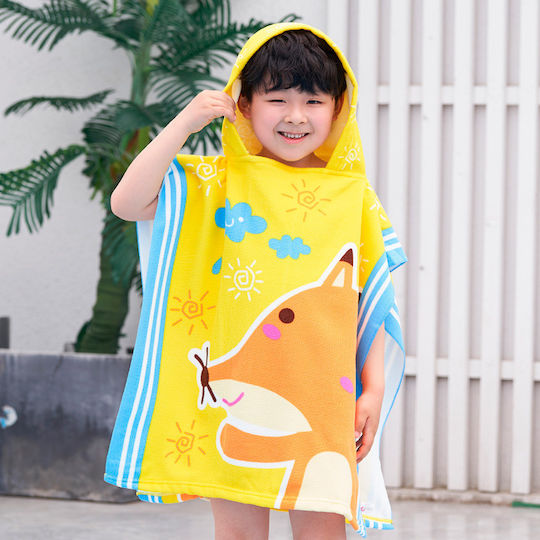 Motif 02 Kid's Beach Poncho Light Blue