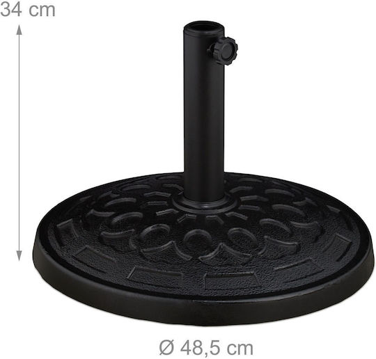 Relaxdays Umbrella Stand Black 34x48.5x48.5cm