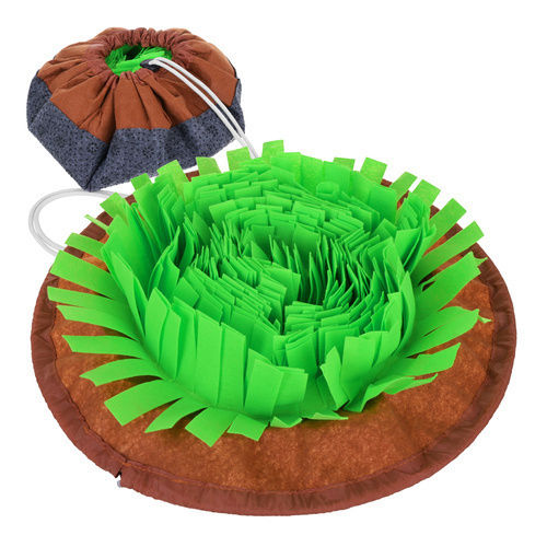 Hranitoare Textilă cu Hrănire Lentă pentru Câine și Pisică 48cm în Culoare Verde
