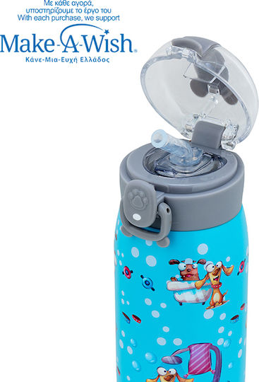 Nava Nava Thermosflasche Rostfreier Stahl 500ml Hellblau mit Stroh