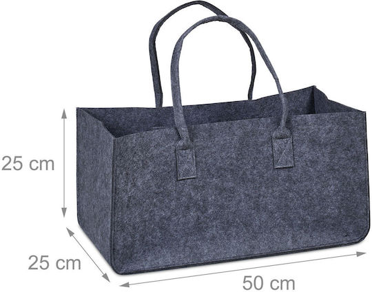 Relaxdays Coș De Depozitare Gri 25x50x25cm 2 Bucăți