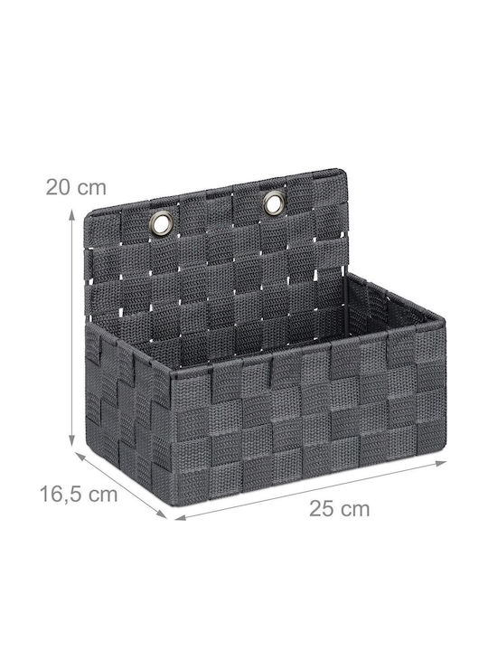 Relaxdays Coș De Depozitare Gri 20x16.5x25cm 2 Bucăți