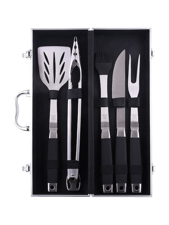 6-teiliger Grillwerkzeug-Set aus Edelstahl Zokura