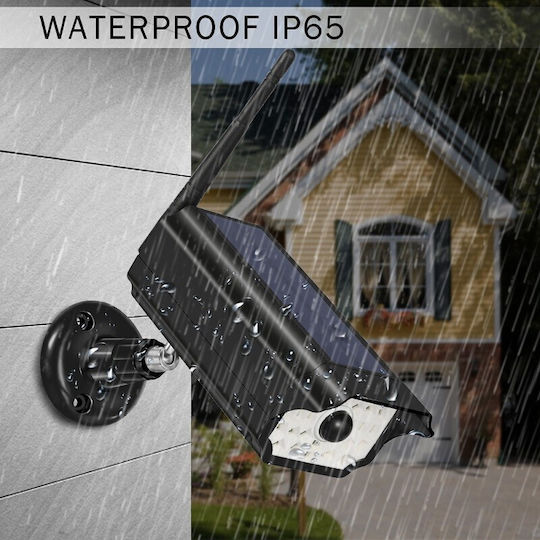 Solar Dummy Surveillance Bullet Camera with LED Lighting White
