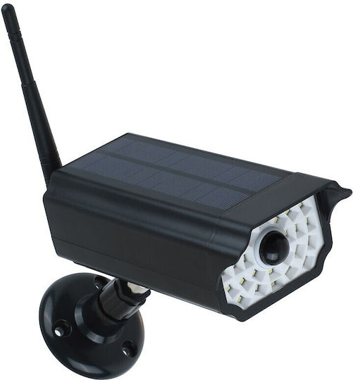 Solar Dummy Surveillance Bullet Camera with LED Lighting White