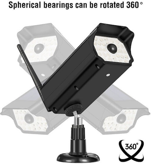 Solar Dummy Surveillance Bullet Camera with LED Lighting White