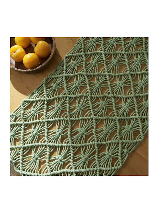 Gofis Home Runner Cotton Natural Fog Green 40x160cm