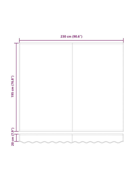 vidaXL Σκελετός Τέντας Κήπου με Led 2.5x2m
