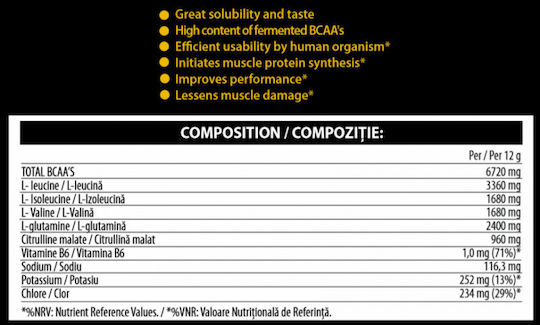Vitabolic SRL BCAAs 6720mg 300gr Piersica Si Ananas