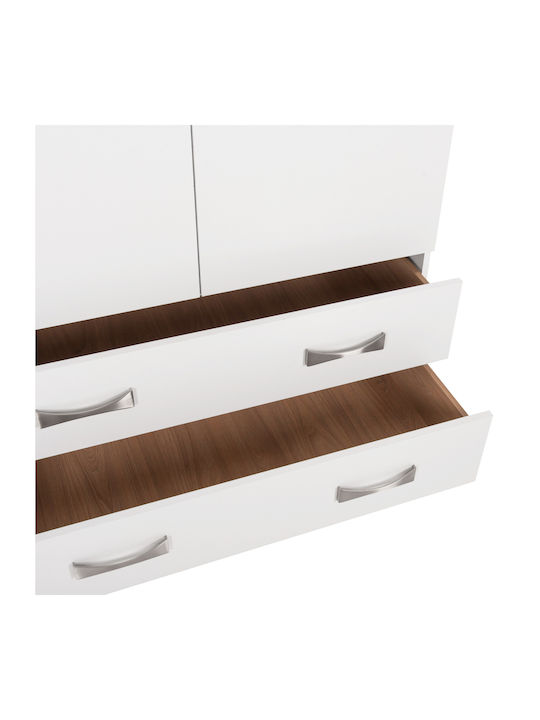 Carly Dulap Triplu cu Loft Alb 150x55x240cm