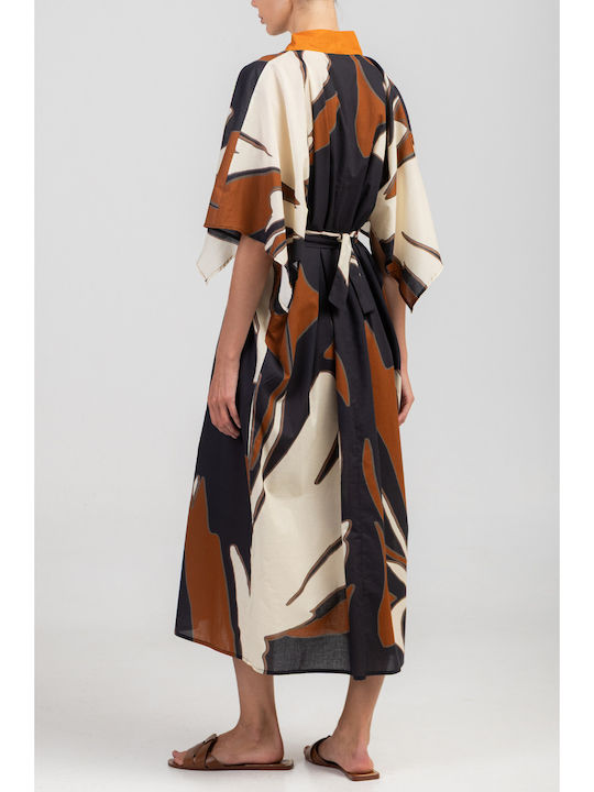 Summer Maxi Wrap Dress Multicolor