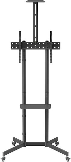 Brateck Βάση Τηλεόρασης Δαπέδου έως 70" και 45kg Μαύρο