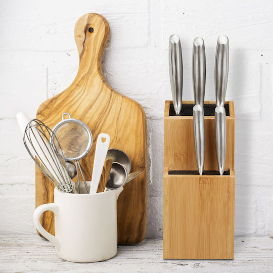 Relaxdays Bamboo Knives Stand