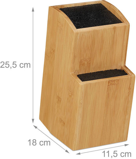 Relaxdays Bamboo Knives Stand