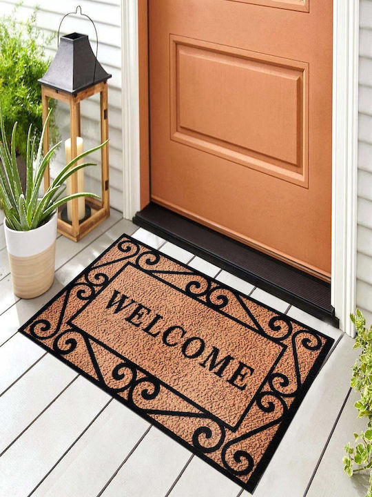 SteweHome Non-Slip Orange Doormat 70x45cm