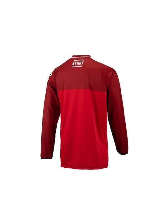 Kenny Herren Lange Ärmel Fahrradtrikot Bergrot