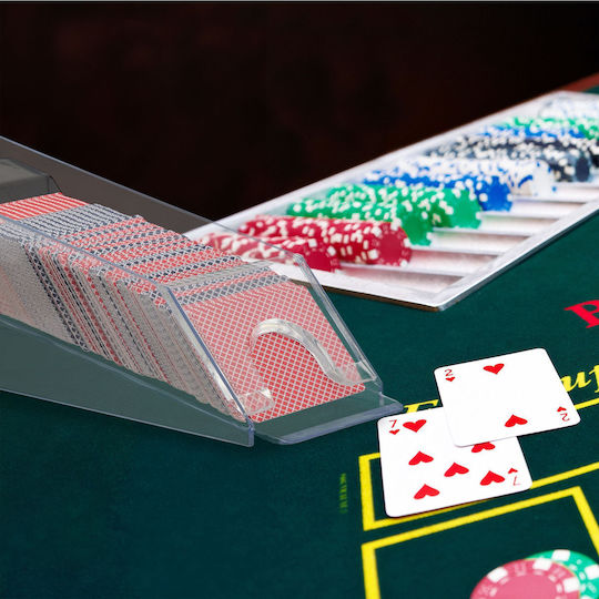 Relaxdays Thică Pentru Cărți de Joc Neagră 29x10cm