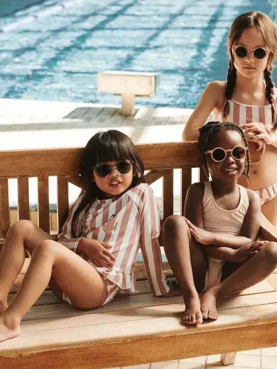Liewood Coral Blush Creme De La Creme Stripe Kids Swimwear One-Piece Coral Blush