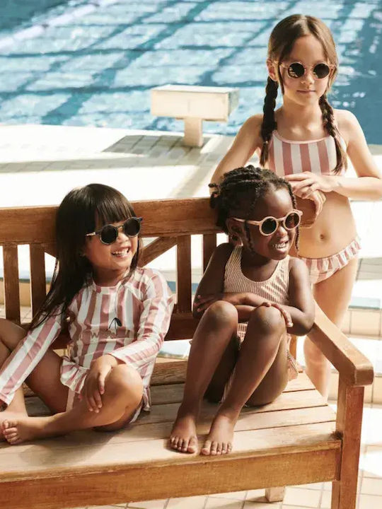 Liewood Coral Blush Creme De La Creme Stripe Kids Swimwear One-Piece Coral Blush