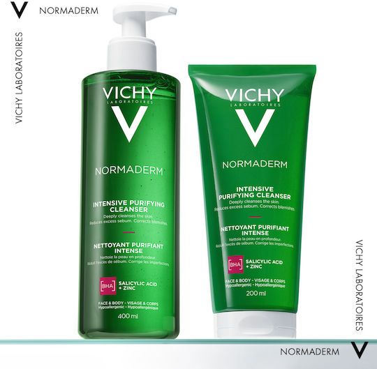 Vichy Normaderm Phytosolution Gel Față pentru Ten Acneic 400ml