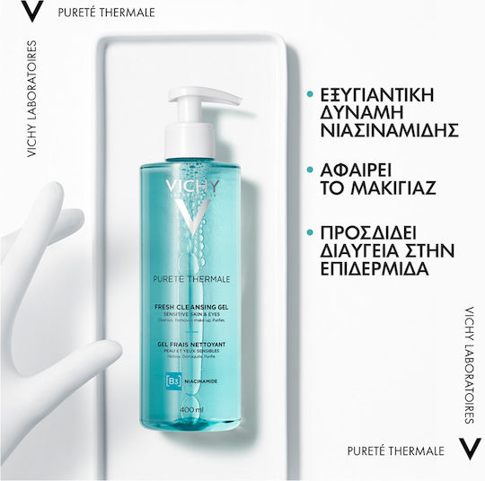Vichy Purete Thermale Fresh Cleansing Gel B3 & Niacinamide Gel Καθαρισμού Προσώπου 400ml
