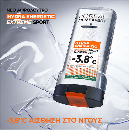 Gel de duș sport L'oreal Paris Men Expert Hydra Energetic pentru prospețime imediată 400ml.