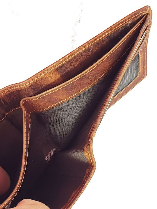 Herrenbrieftasche aus Leder mit RFID Tabac Braun