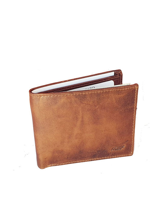 Herrenbrieftasche aus Leder mit RFID Tabac Braun