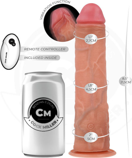 Cock Miller Strapon Set Realistic Dildo Vibration Suction Cup Remote Control 21.5cm