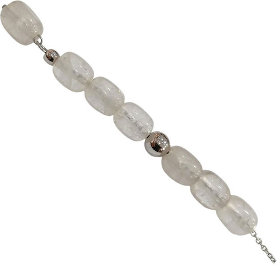 Kalliopi Silver Μπεγλέρι από Αχάτη Μήκους 25εκ.