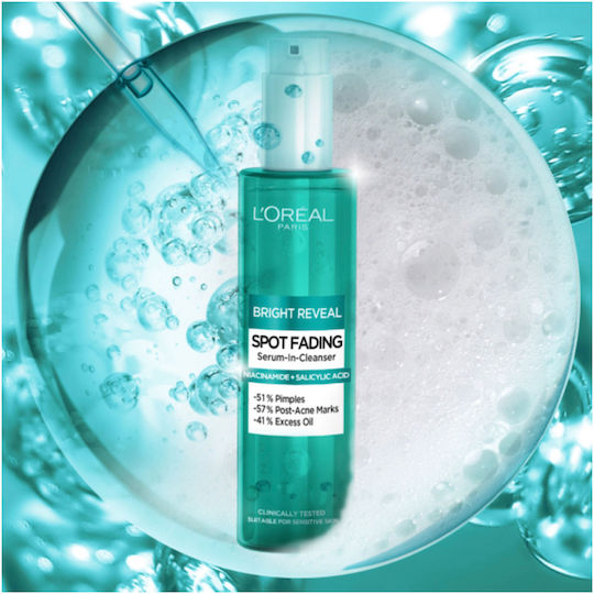 L'Oreal Paris Bright Reveal Gel Καθαρισμού Προσώπου για Ακνεϊκές Επιδερμίδες 150ml